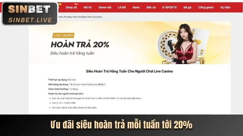 Hoàn trả không giới hạn gk888